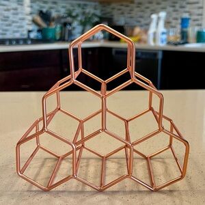 Geometric Copper Spice Rack NWOT